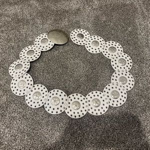 White waist belt